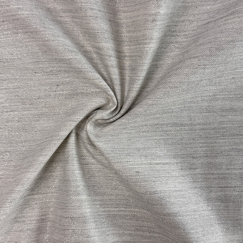 NO 6128 Mulberry Silk och Lurex bomullsmjukt kyperttyg